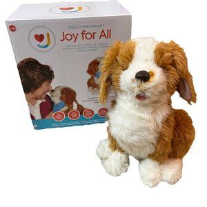 Joy For All Companion Interactive Pet Plush Companion Brown/White Dog A9110